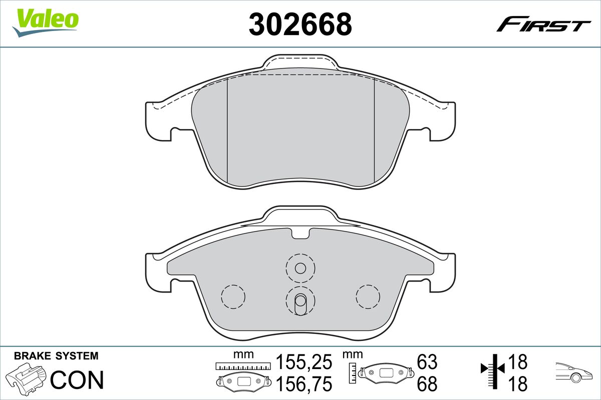 Set placute frana,frana disc 302668 VALEO